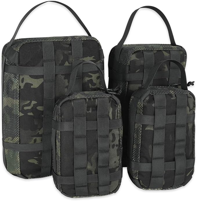 4 Set Tactical Packing Cubes ，Compressible Mesh Duffle Storage Bag,Portable Edc Molle Pouch Organizer. - Image 2