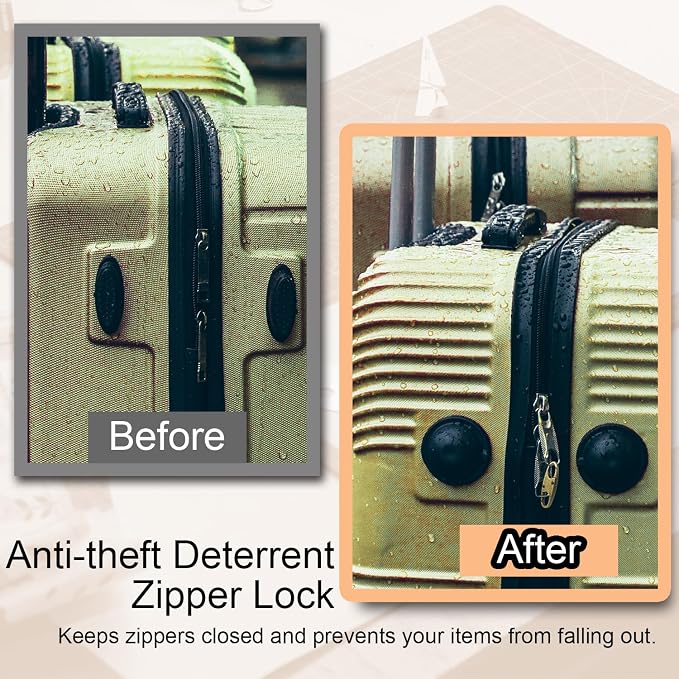 6pcs Anti Theft Zipper Lock Clips for Bag Pull Replacement, Silver & Black | Zinc Alloy Double Opening Small Carabiner Clips Anti Theft Zipper Clip for Keychain Charm, Luggage Bag Lock, Travel & Camping - Image 3
