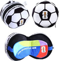 MESUCA FIFA World Cup 2026 Travel Pillow with Eye Mask, Soccer Ball Design Toy Plush 2-in-1 Neck Pillow, Ideal for Car, Airplane, Train Journeys, Kids Gift, FIFA World Cup 2026 Merchandise by Mesuca