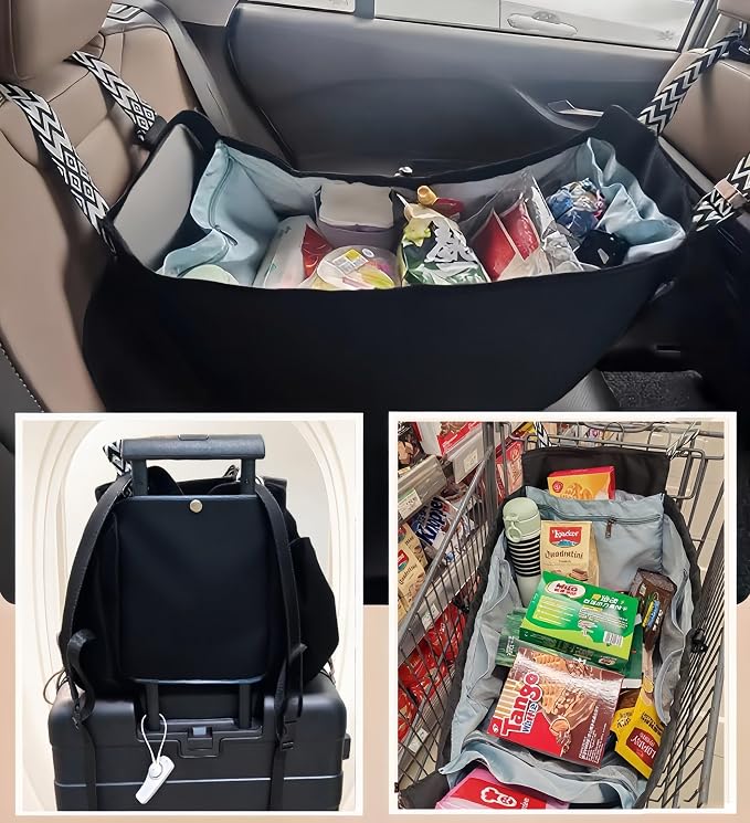 Tote Bag Large Capacity Lightweight Backpack with 15 Pockets Nylon Shoulder Bag for Car Travel Mother Bag - Image 6