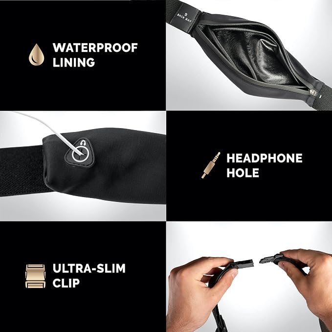 No-Bounce Slim & Secure Running Belt, Fits ALL Phones, Keys, Cards, Gels | Comfortable for Long Runs, Running Waist Pack for Men, Slim Running Belt Fanny, Comfortable for Long Runs, Adjustable Sizing - Image 7