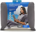TRAVELREST 4-in-1 Travel Blanket - Comfort for Long Travel - Grey Regular | Travel Essential Pillow & Body Wrap, Soft Lightweight Blanket, Ultra-Plush Fabric, Portable Carry Case Fit For Luggage by TRAVELREST