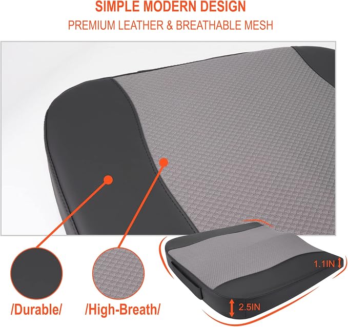 Lofty Aim Car Seat Cushion, Memory Foam Car Seat Cushions for Long Driving | Comfy Car Seat Pillow for Pain Relief, Driver Seat Cushion Adds Height, Butt Cushion for Car, Truck, Office Chair, B&G - Image 9
