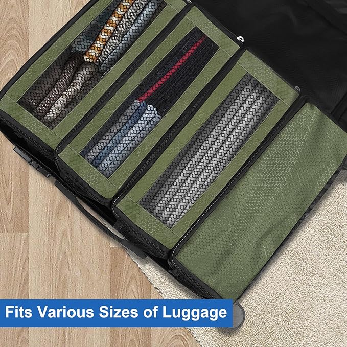 Olosar Suitcase Organizer, Travel Luggage Organizer Portable Hanging Travel Shelves Collapsible Hanging Packing Cubes for Carry on Suitcase - Image 2
