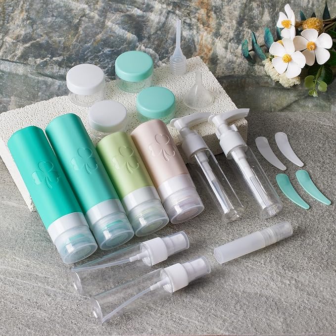 INSFIT 23 Pack Travel Bottles for Toiletries, TSA Approved Silicone Travel Size Toiletries with Toiletry Bag, BPA Free Leak Proof Refillable Travel Essentials for Liquids Shampoo Conditioner Lotion - Image 6