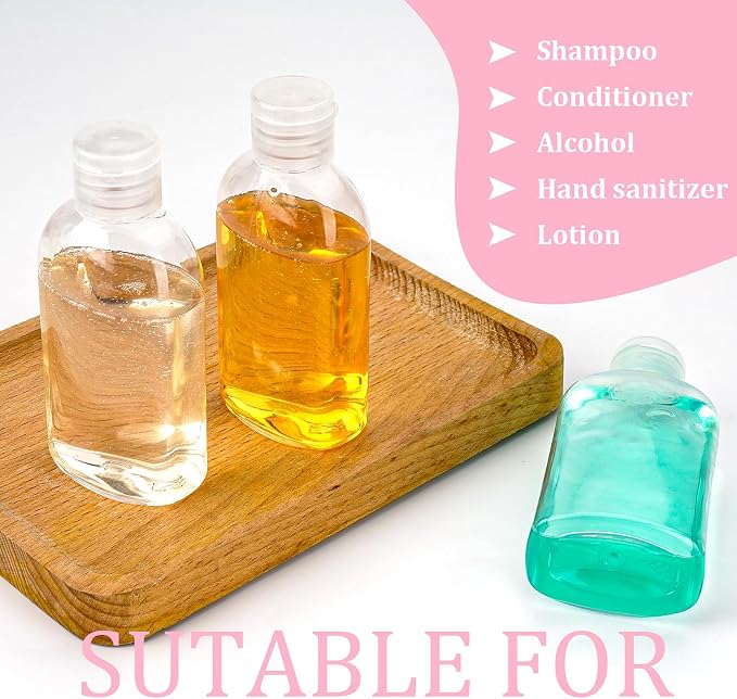 Cosywell 5pcs 3.4oz TSA Approved Clear Travel Shampoo Bottles | Travel Bottles for Toiletries, Leak Proof, Empty Lotion Containers, with Flip Cap, Plastic Squeeze Bottle, and a Toiletry Bag - Image 4