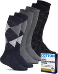 Pembrook Cotton Light Compression Socks for Women & Men - 3 Pairs | 8-15 mmHg Comfort Compression Socks for Men & Women by Pembrook