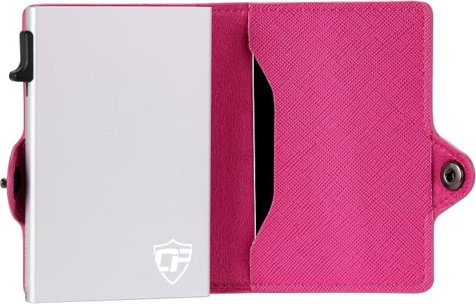 Pop Up Wallet for Women | Slim RFID Blocking Card Holder for Small Purses & Crossbody Bags | Minimalist Aluminum Wallet | Holds 4-6 Cards | Compact Travel Wallet - Image 8