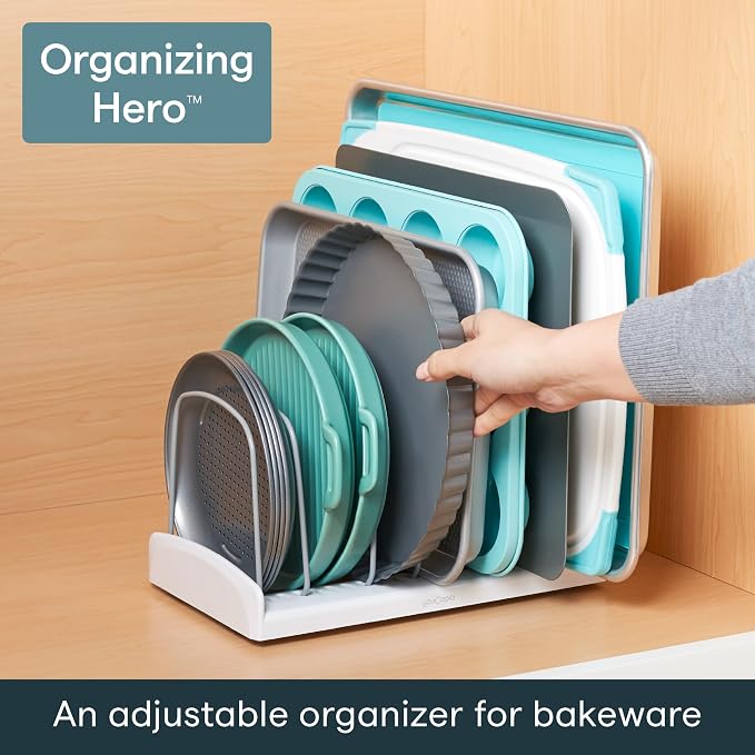 YouCopia StoreMore Bakeware Rack, Adjustable Dividers, Baking Pan Organizer - Image 3