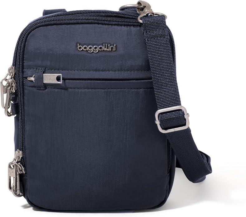 Baggallini Securtex® Anti-theft Mini Everything Crossbody Bag, 6.3"x8.25" Rfid, Locking Zippers & Cut-resistant Strap by baggallini