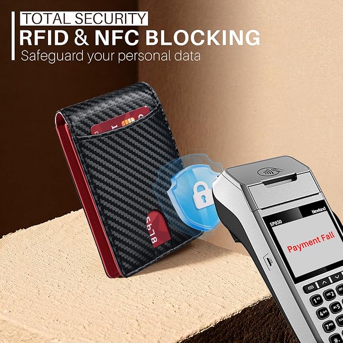 Tipmile Wallet for Men Slim RFID Blocking Credit Card Holder, Minimalist Men Wallets 12 Cards with 2 ID Windows & Cash Slot, Bifold Front Pocket Wallet Gifts for Men - Image 4