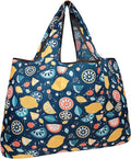 allydrew Large Foldable Tote Nylon Reusable Grocery Bags, Citrus by allydrew
