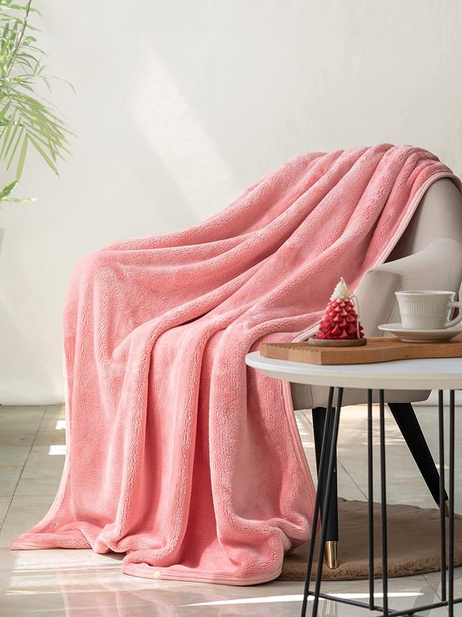 Shawl Blanket Pillow 2-in-1 with Sleeves for Office, Work, Home (Blossom Pink, 40x60) - Wearable Adult Snuggie Coat Poncho, Airplane Travel Set, Fleece Shoulder Wrap for Men and Women - Image 5