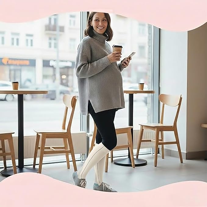 Sooverki Compression Socks for Women & Men 6 Pairs is Best Supportive Knee High Stockings for Circulation, Travel, Nurses - Image 2