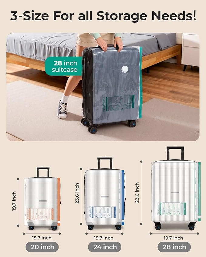 BAGSMART Travel Vacuum Bags with Rechargeable Electric Pump, 18PC Kit | Heavy-duty PA+PE material, Bonus Shoe, Laundry & Toiletry Bags, Save 80% Space Ideal for suitcase packing, travel & home. - Image 7