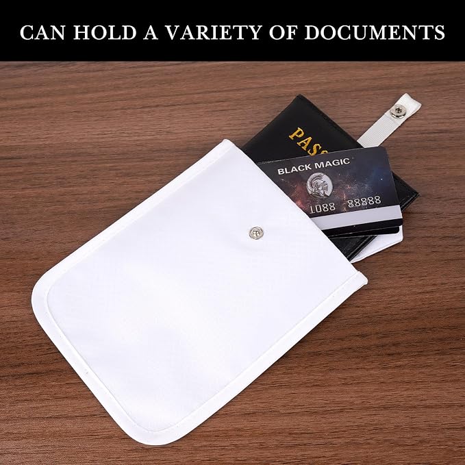 2Pack Travel Wallet with Hidden Safe Pocket, Passport Wallet, Credit Cards and Travel Documents, Money Belt for Travel Women and Men Hidden (White) - Image 6