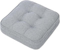 GOFORIT Memory Foam Seat Cushion，Kitchen Chair Cushions for Dining Chairs,Non-Slip Chair Pads with Removable Cover, 16'' x 16'', Grey by Unknown