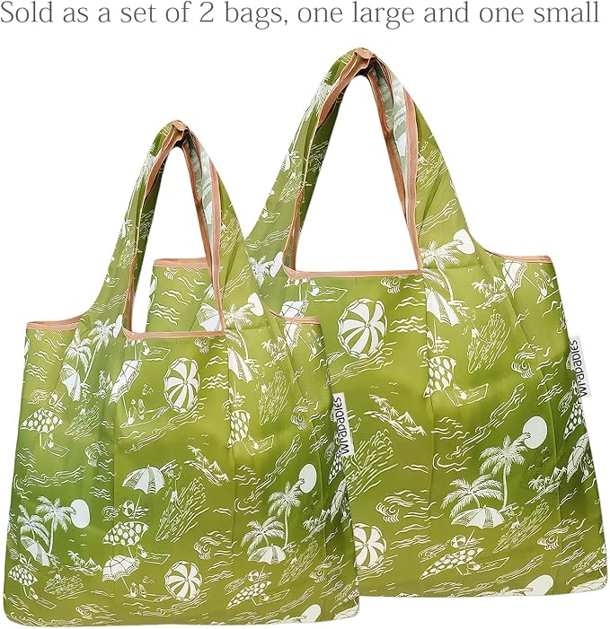 allydrew Large Foldable Tote Nylon Reusable Grocery Bags - Image 4