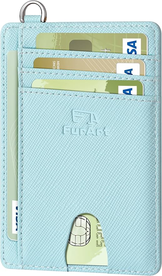 FurArt Slim Minimalist Wallet RFID Credit Card Holder for Men | slim minimalist compact rfid id window thin by FurArt
