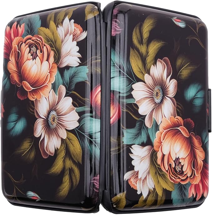 RFID Blocking Credit Card Holder for Men Women - Stylish Travel Wallet - Best protection for Bank Debit, ID, ATM, Cards against Scanning Criminals (peony) - Image 4