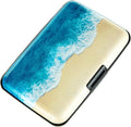 Credit Card Holder, Metal Card Wallet RFID Blocking Mini Slim Aluminum Business Hard Card Case for Women Men (Beach) by Kaabao