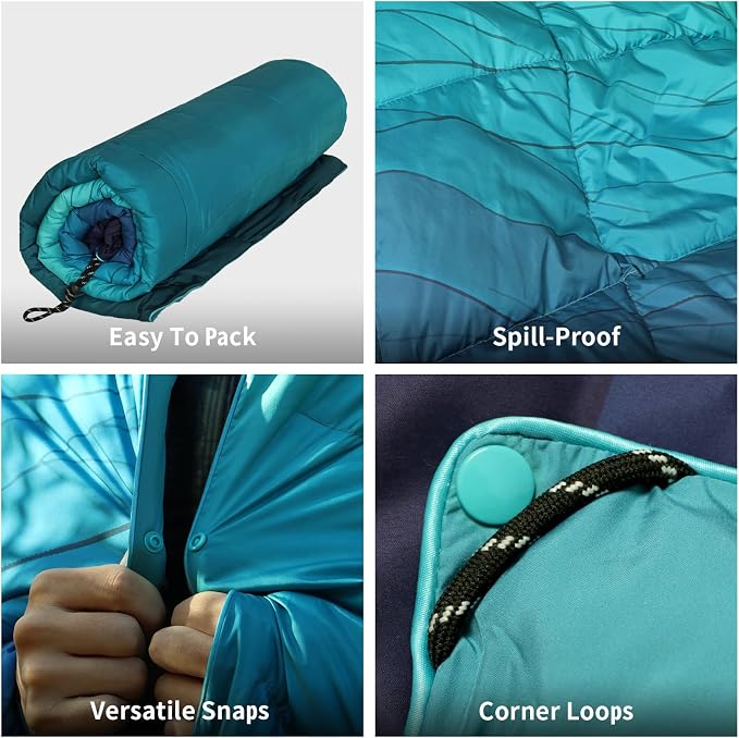 Camping Blanket, Puffy Blankets Lightweight Windproof Resistant for Outdoors,Hiking, Backpacking,Car,Picnic,Stadium - Image 3