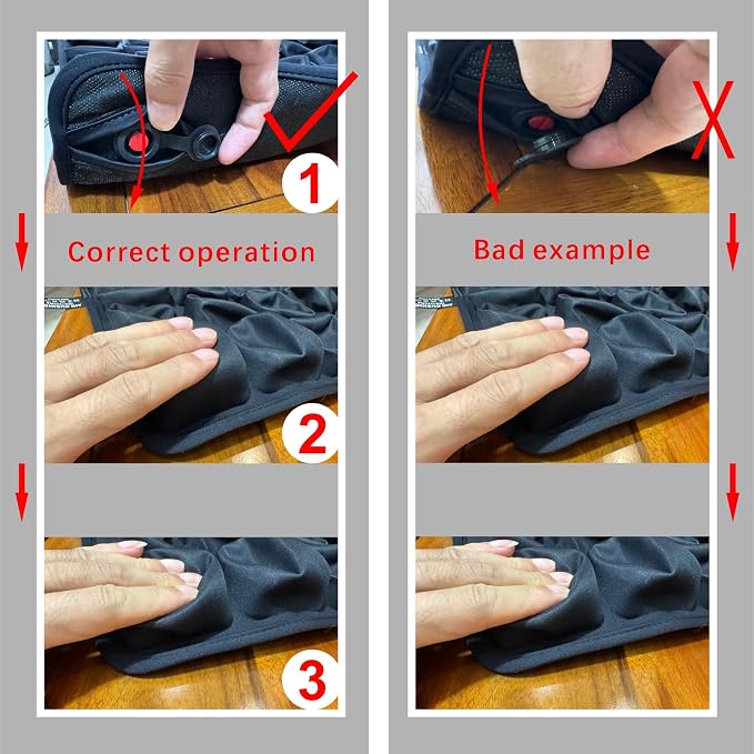 Inflatable Seat Cushion for Airplane Travel, Black | Press-to-Inflate Without Pump, Decompression Cushion, Portable, For Office, Wheelchair, Car Seats, Long Journey - Image 2