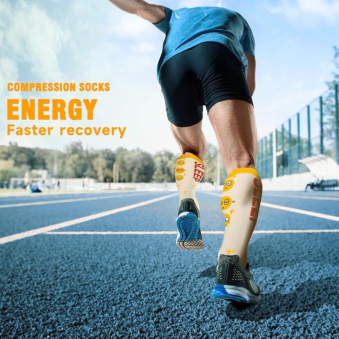 cerpite Compression Socks for Women & Men 6 Pairs Knee High Compression Socks 20-30 mmhg Best for Running,Nurse,Travel - Image 7