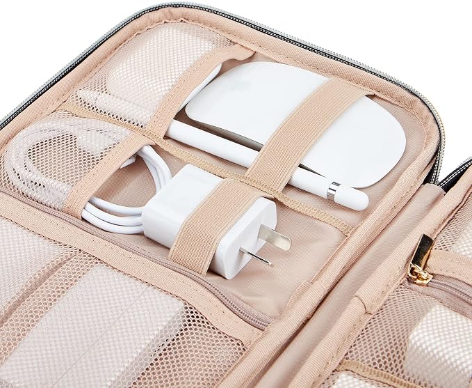 NISHEL Travel Cord Organizer, Electronic Cable Accessories Storage Bag | Bag for chargers, cables, phones, hard drives, USB devices and SD cards, ideal for travel and daily use, Aegean-Blue - Image 4