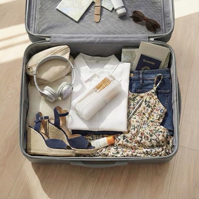 Cotton Pad Swab Travel Case, 2-in-1 Waterproof Organizer, VISFRESH (Clear) - Image 9
