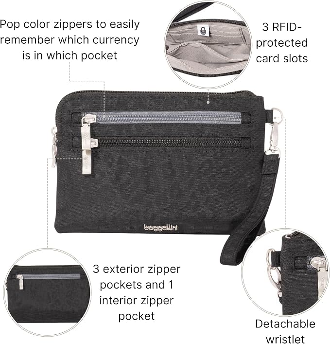 Baggallini Women's Rfid Currency Organizer Wristlet - Image 2