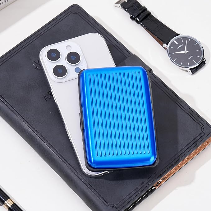 Women Credit Cards Holder,RFID Blocking Protection Aluminum Metal Wallet for Men Women Business Card Holder - Image 7