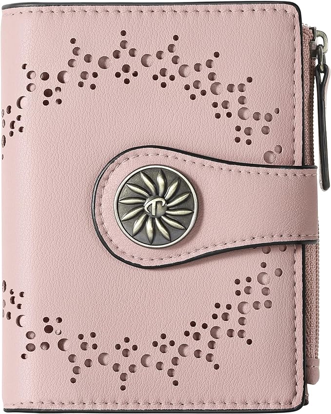 Tipmile Small Wallet for Women Bifold RFID Blocking Card Holder Leather Wallets with Zipper Coin Pocket by Tipmile