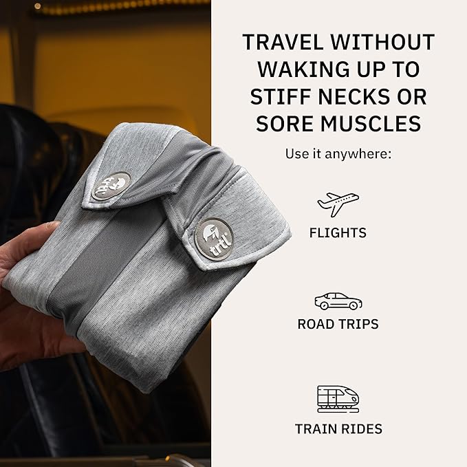 Trtl Pillow Plus - Airplane Neck Pillow for Traveling - Height-Adjustable, Breathable Travel Pillow for Head and Neck Support While on Planes, Cars, and Trains - Machine Washable - Image 5