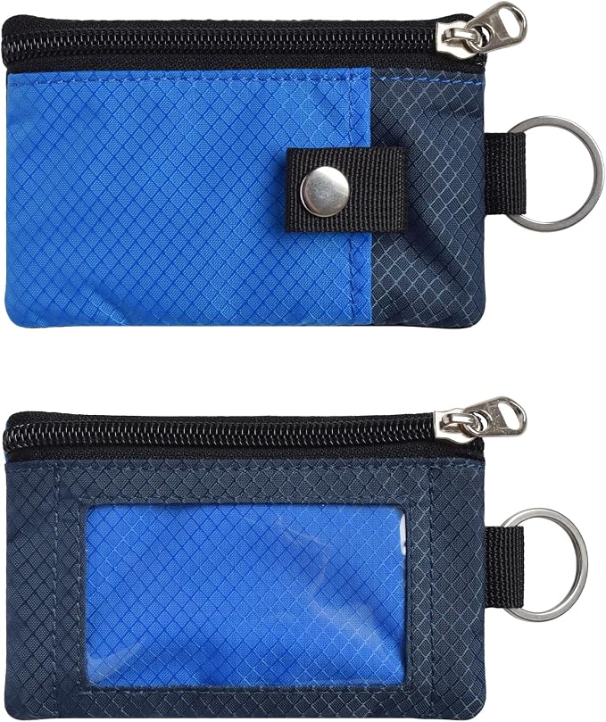 CHENSPRX Minimalist RFID Blocking Small Wallet with ID Window,WaterResistant Zip Id Case Wallet with Lanyard Keychain for Cards,Cash,Travel,Women,Men - Image 3