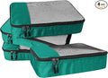 WTREE 4-Piece Packing Cubes Travel Accessories Set for Suitcases - Luggage Organizer Bags with Double Zipper - Mesh Top - Medium - Green by WTREE