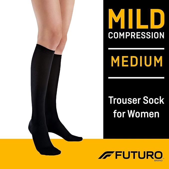 Futuro Trouser Socks for Women, Moderate Compression Helps Improve Circulation to Help Minmize Swelling - Image 2