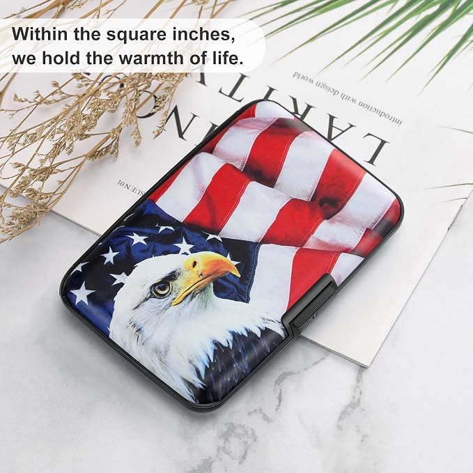 Mini RFID Aluminum Wallet Credit Cards Holder Business Card Case Metal ID Case for Men Women（Flag2 - Image 6