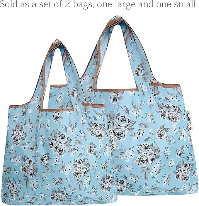 allydrew Large Foldable Tote Nylon Reusable Grocery Bags - Image 4