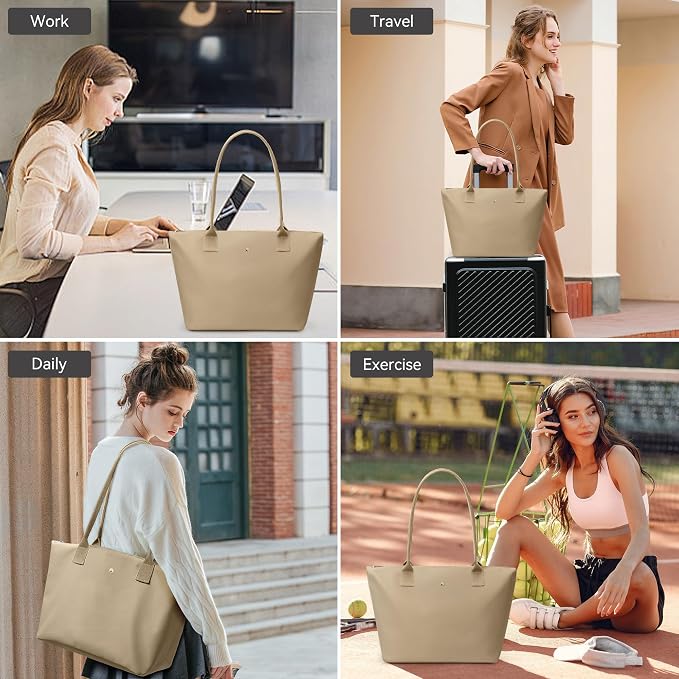 KALIDI Tote Bag for Women Nylon Top-Handle Purse,Large Capacity Shoulder Hobo handBag with Zipper Leisure Foldable Weekend - Image 7