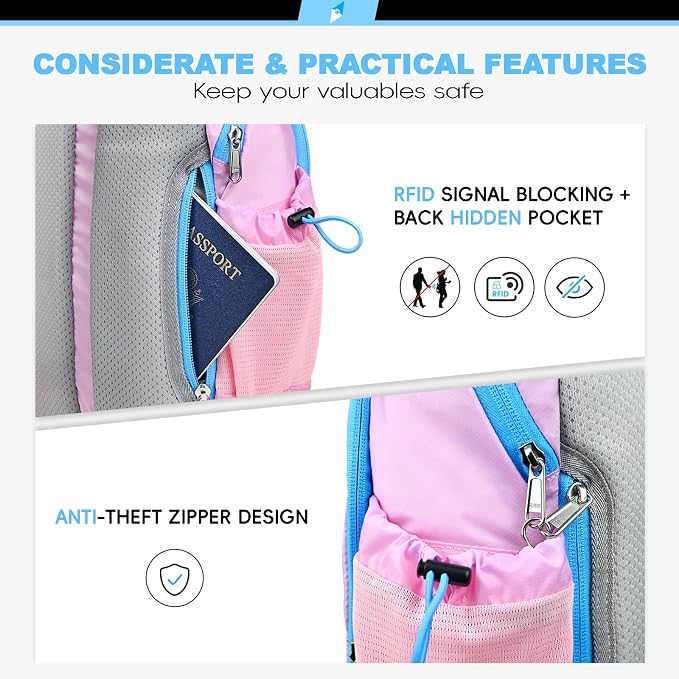Seektop RFID Anti-Theft Crossbody Bag Sling Backpack for Women & Men, Casual Chest Daypack for Daily Travel - Image 2