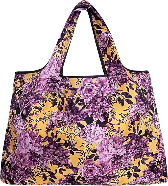 allydrew Large Foldable Tote Nylon Reusable Grocery Bags - Image 3