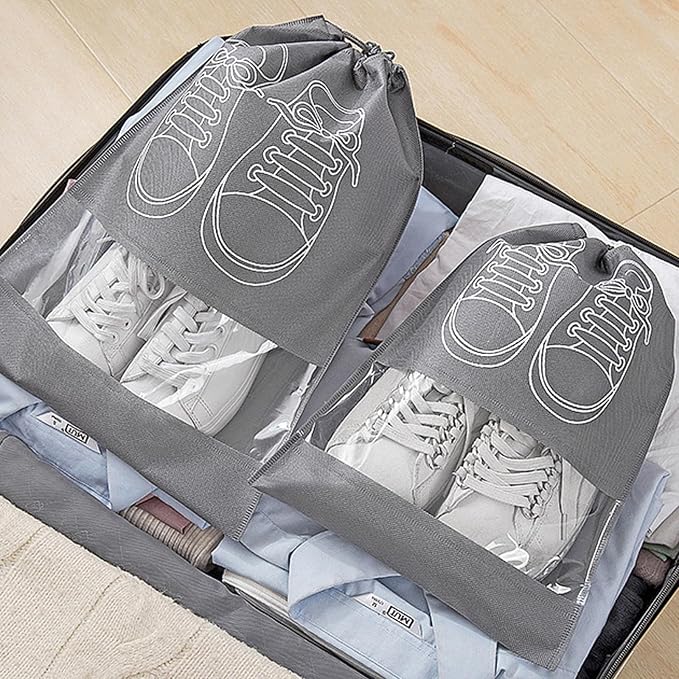 15 Pack Shoe Bags, Portable Travel Shoe Bags, 17.3 x 12.6 Inches, Storage Bags for Packing, Travel Essentials for Men and Women - Image 6
