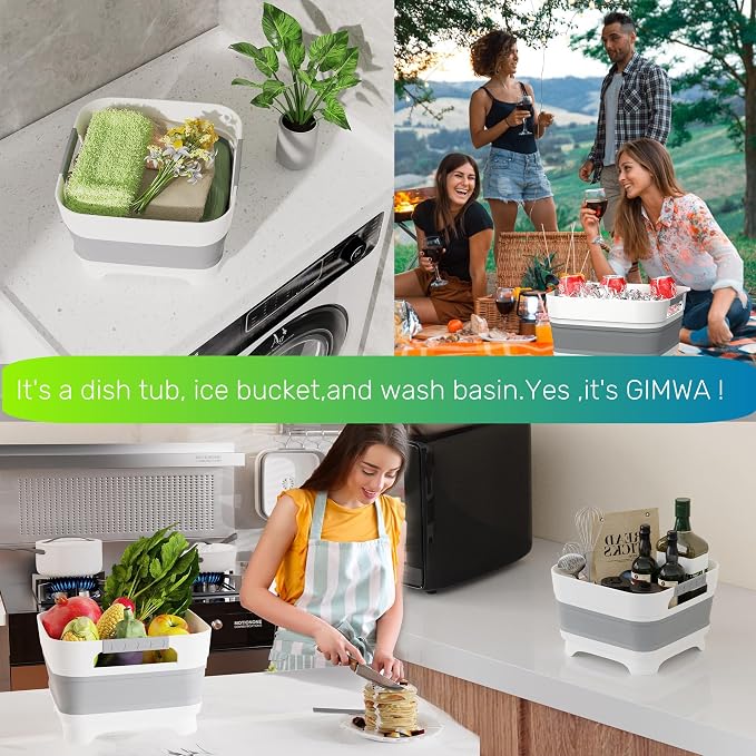 Wash Basin for Baby Bottles, Versatile Wash Tub for Kitchen, RV, Outdoor Camping Sink, Sturdy Bottle Tub Easy to Clean (Green) - Image 8