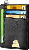 FurArt Slim Minimalist Wallet RFID Credit Card Holder for Men | slim minimalist compact rfid id window thin by FurArt