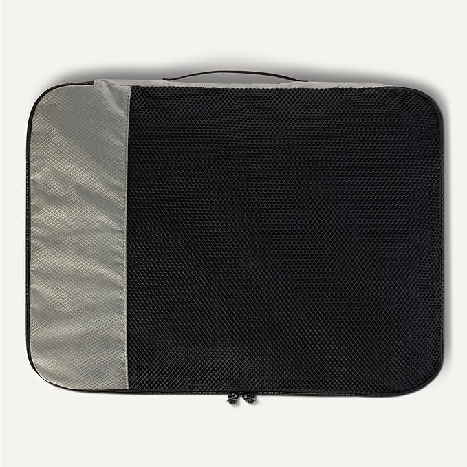 Amazon Essentials 4-Piece Packing Cubes Travel Accessories Set, Luggage Organizer, Suitcase Organizer with Double Zipper, Mesh Top, Space-Saving, Large, Gray (Previously Amazon Basics) - Image 5