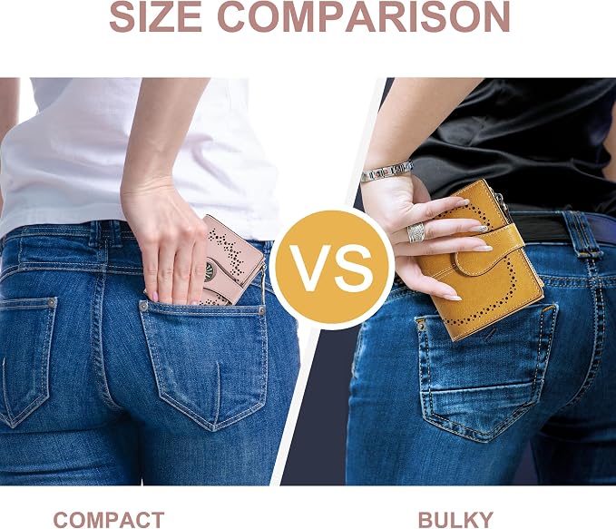 Tipmile Small Wallet for Women Bifold RFID Blocking Card Holder Leather Wallets with Zipper Coin Pocket - Image 4