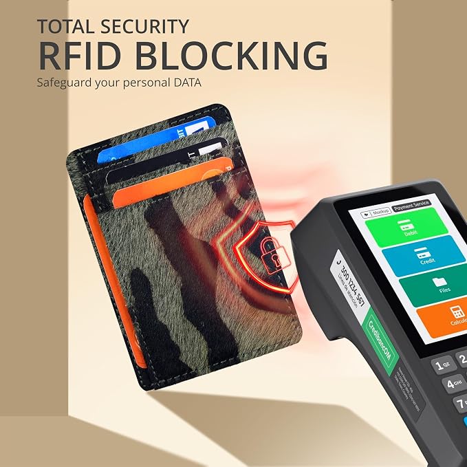Oak Leathers RFID Leather Card Case Wallet - Slim Design Men Women - Image 5
