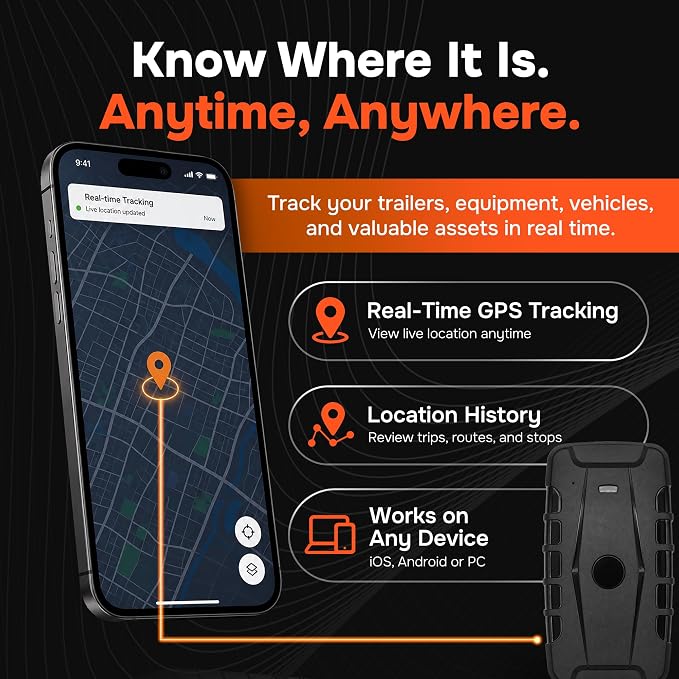 GPS Tracker for Vehicles, No Subscription, No Monthly Fee | 6-8 Months Battery, IP67, Real-Time Location, Speeding Monitoring, Route History, Geofence - Image 3