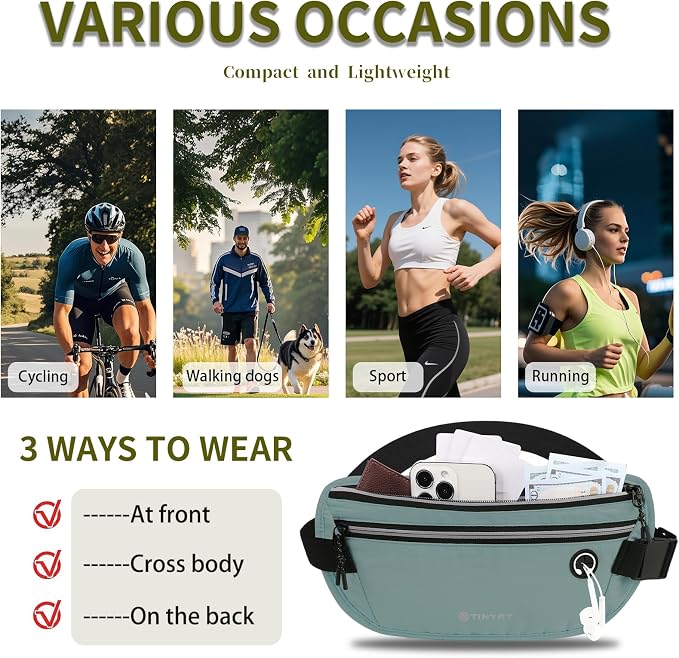 Slim Running Belt for Women Men Runners Fanny Packs With Phone Holder Hidden Pockets Exercise Waist Bag for Marathon Workout - Image 7